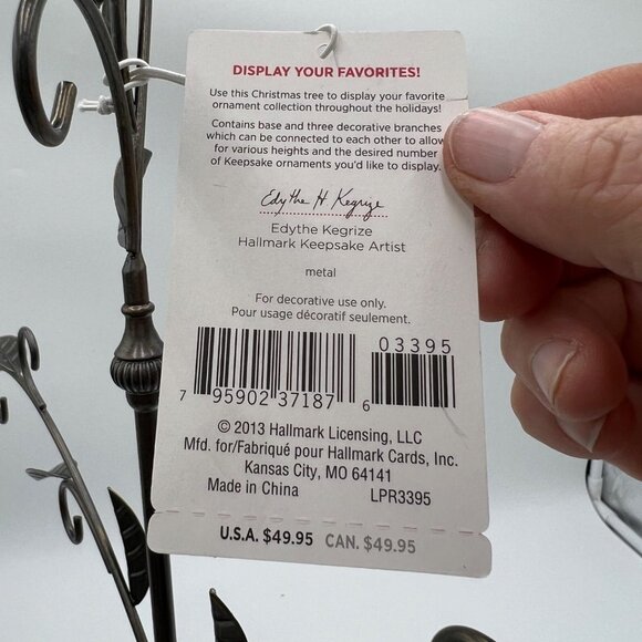 Hallmark 2013 Merry Christmas Tree Ornament Display Stand 3 Adj. Heights NIB Orn - Picture 11 of 16